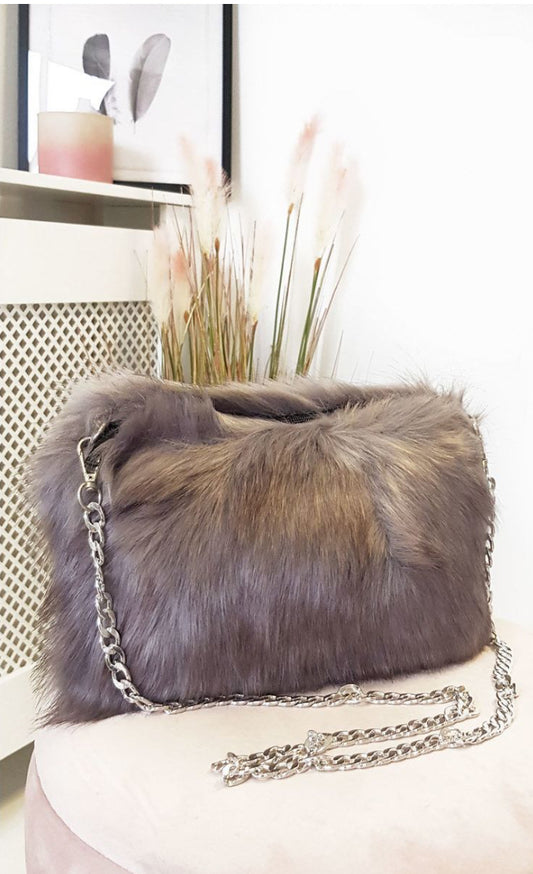 Faux Fur Shoulder Bag