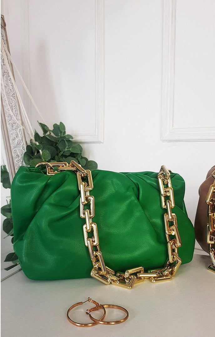 Gold Chain Slouch Handbag