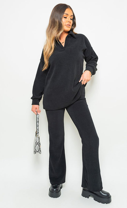 Collared Long Sleeve & Trouser Set