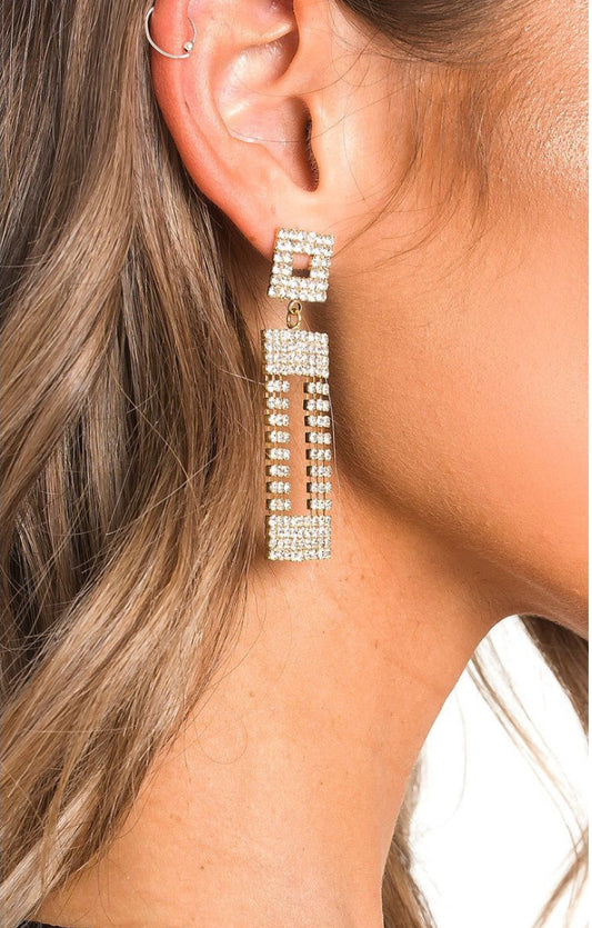 Diamanté Drop Earrings